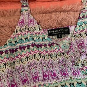 Purple & Teal Patterned Camisole